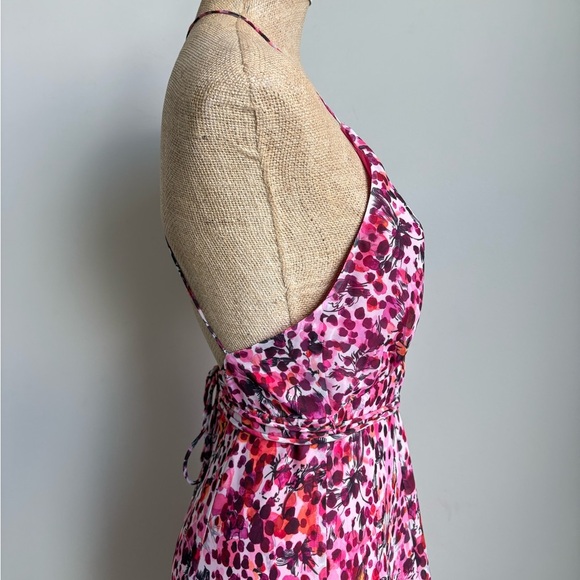 Reiss Pippa Floral Printed Midi Dress in Pink Size 4P NWT - Picture 8 of 11